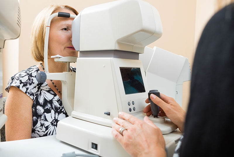 eye examination machine tonometer
